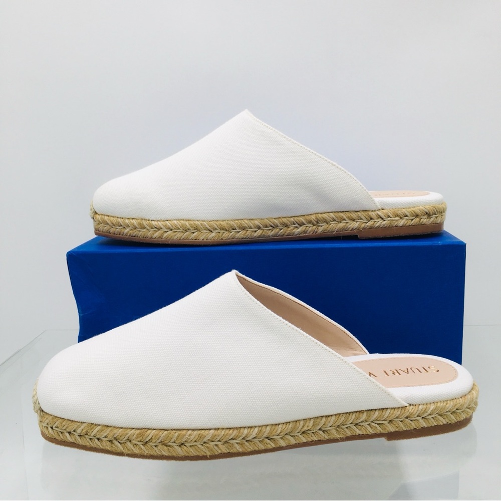 Stuart Weitzman Dree Slide Espadrille Cream / Natural Women’s Size 10.5 M